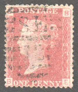 Great Britain Scott 33 Used Plate 91 - BE - Click Image to Close